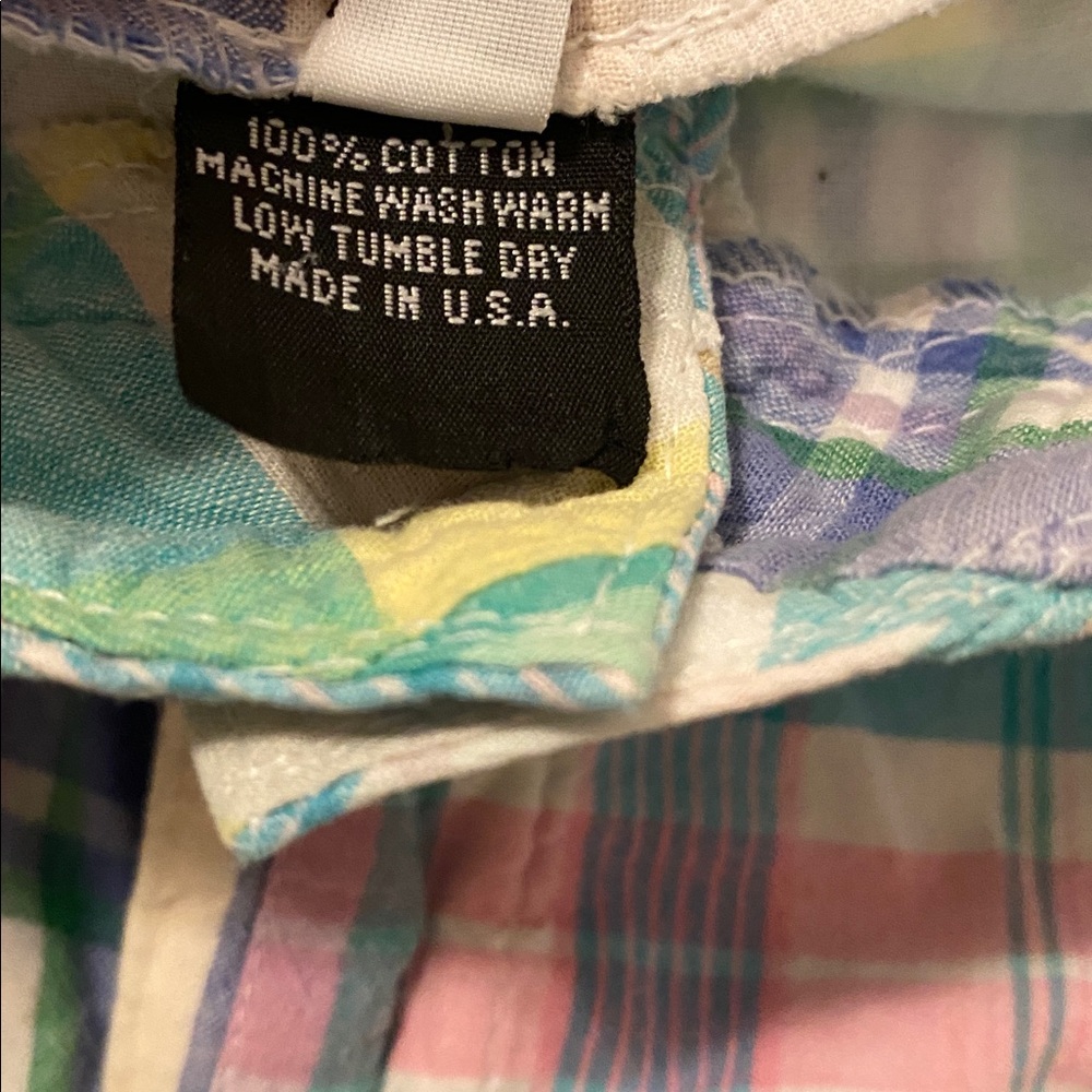 Purple Poppy 100% cotton pastel plaid madras style skirt - Picture 8 of 8